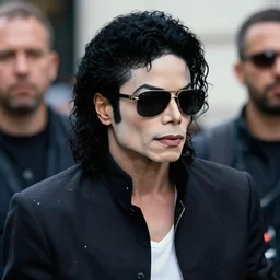 michael jackson 2 0 0 9 wearing shades, alone, this is it style, photo real, pores, motion blur, spotted with body guards in london, by himself, real life, spotted, ultra realistic face, accurate, 4 k, movie still, uhd, sharp, detailed, cinematic, render, modern