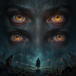 epic professional digital art of hungry eyes, ambient gin light, painted, mysterious, closeup cinematic boreal scene, eerie, mythic, detailed, intricate, grand, leesha hannigan, wayne haag, reyna rochin, ignacio fernandez rios, mark ryden, van herpen, artstation, cgsociety, epic, stunning, gorgeous, wow wow detail