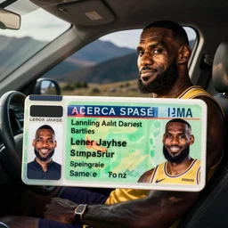 lebron james taking a drivers license photo
