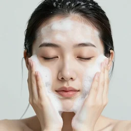 a person bathing in hydrogen peroxide, portrait photograph