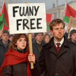 depiction of belarusians protest for fair and free elections, illustration by mandy jurgens and william adolphe bouguereau, artgerm, 4 k, digital art, surreal, highly detailed, artstation, digital painting, concept art, smooth, sharp focus, illustration by mandy jurgens and william adolphe bouguereau