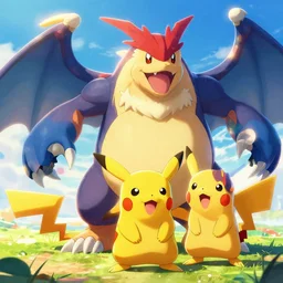 dofus and pokemon hyperbeast by Brock Hofer digital art, ArtStation  GTA cover comics style  global illumination Volume lighting Pixar and Disney tone mapping harmony and joy color