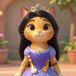 princes jasmin, anthropomorphic cat, in the style of zootopia, highly detailed - n 6