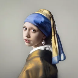 girl with the pearl earring, matan schoeler styled portrait, soft soothing light, studio portrait