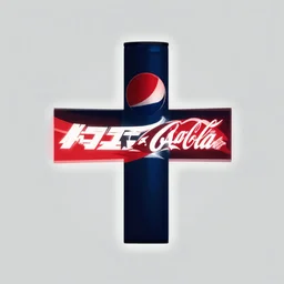 a cross between pepsi and coca cola logos, text vector, illegible