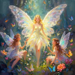 wonderdream faeries lady feather wing digital art painting fantasy bloom vibrant style mullins craig and keane glen and apterus sabbas and guay rebecca and demizu posuka illustration character design concept harmony atmospheric lighting butterfly