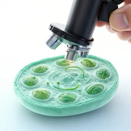 plant cell under a microscope