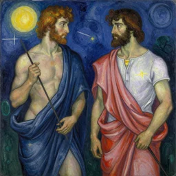 Abraham and Isaac from the Bible by Marc Chagall
