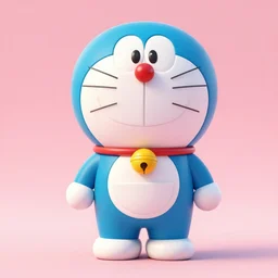 3d render of Doraemon with long legs, trending on artstation