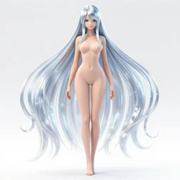 a beautiful young woman with long hair with full body by eiichiro oda, symmetrical, crystal lighting, highly detailed
