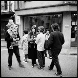 Candid Street Photography. Kodak Eastman Double-X Black and White Negative Film 5222