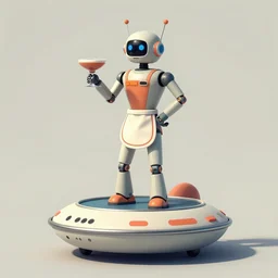 ( ( ( ( ( 1 9 5 0 s retro future android robot mobile waitress hovercraft. muted colors., ) ) ) ) ) by jean - baptiste monge,!!!!!!!!!!!!!!!!!!!!!!!!!