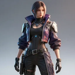 highly detailed cyberpunk character wearing stylish cyberpunk clothes, unreal engine, fantasy art, global illumination, radiant light
