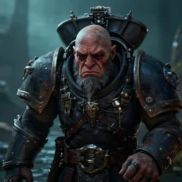 a crying sad ogryn in warhammer 4 0 k darktide : : octane render, cinematic light, trending on artstation : : river of tears
