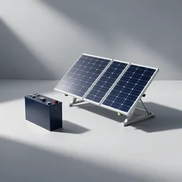 diagram of battery and solar system