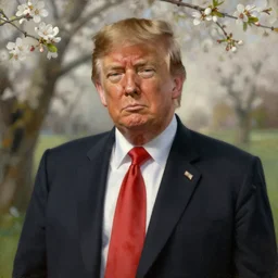 detailed portrait of donald trump in black suit, spring light, painting by gaston bussiere, craig mullins, j. c. leyendecker