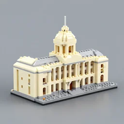 a very simple lego model of vienna, 3 d render, smooth models, shiny, simple, low - poly