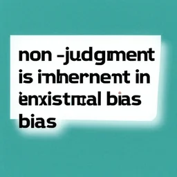 non - judgment is inherent in existential bias