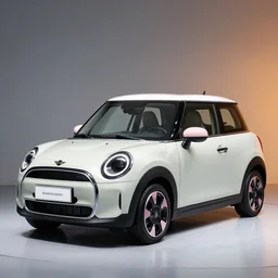 An electric vehicle designed and produced by Mini, promotional photo
