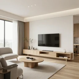 modern Japanese home interior combined with Scandinavian home interior