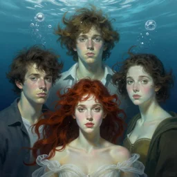 beautiful underwater portrait, highly detailed, digital painting, artstation, sharp focus, illustration, art by tan zi and ayanamikodon and alphonse mucha and wlop