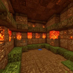 minecraft interior lava room