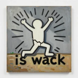 Keith haring, crack is wack painting,