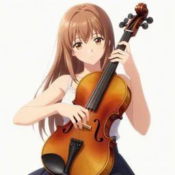 anime girl touch Fiddle , digital Art, Greg rutkowski, Trending cinematographic artstation