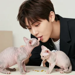 jungwon from enhypen eating bald kittens