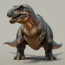 hyperrealistic painting of a hairy wrinkly trumposaurus, trending on artstation