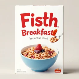 fishy fish breakfast cereal box