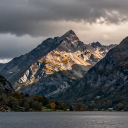 lakeside mountains, by ole peter hansen balling
