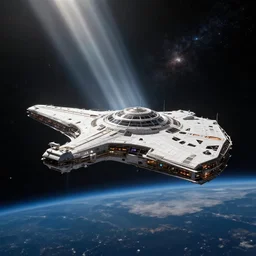 shaker style galactic starship docking at the international space port floating over earth, light streaming in, art by anders zorn, wonderful masterpiece by greg rutkowski, beautiful cinematic light, american romanticism thomas lawrence, greg rutkowski