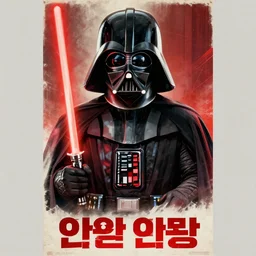 korean propaganda poster for darth vader