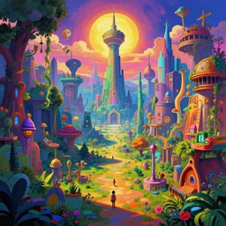 vibrant videogame created in the style of surrealist art. sharpened. e 3 trailer footage. render. raytracing. global illumination. featured on artstation, behance, twitter, youtube, reddit. masterpiece. fantastic lighting. incredible scene. unbelievable art. overwhelming talent. digital art by james gurney. rule of thirds.