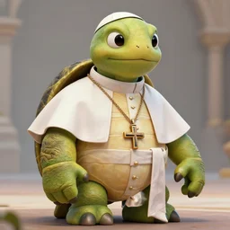 turtle dressed as the pope, realistic, 8k, artstation, octane render, unreal, hyperrealistic