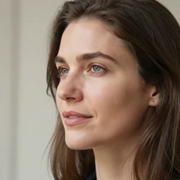 face of a 30 years old french woman