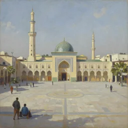 Ummayad Square, oil painting