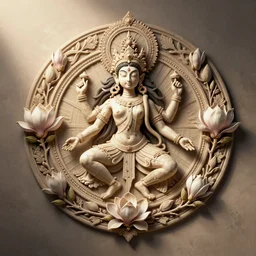 beautiful classical decorative ornament, kali, anatomy, prana energy, geometry, magnolia, bones, petals, stems, fibonacci rhythm, artstation, art germ, wlop