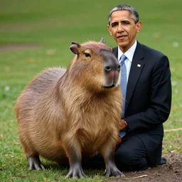 barack Obama as a capybara photorealistic iso 400 focal point 24