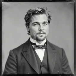 daguerreotype of brad pitt, 1 8 0 0 s