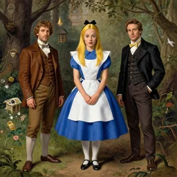Alice in wonderland, masterpiece by Edgar Maxence and Ross Tran and Michael Whelan, gustav dore, 8k, octane render