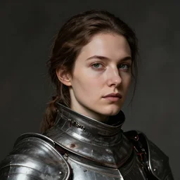 head and shoulders portrait of a female knight, portrait by hanz zatzka, dramatic lighting, hq