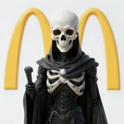 hades, god of the dead, photgraphed in mcdonalds