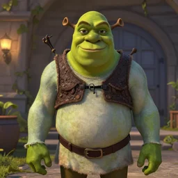 Shrek as Neo from The Matrix
