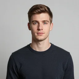 a photo portrait of a young Irish man facing the camera, centred, upper body, 8k, high quality, flickr