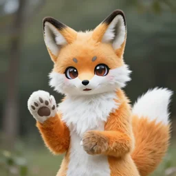 photograph of a cute kemono fox fursuit, 50mm lens, furry, furaffinity