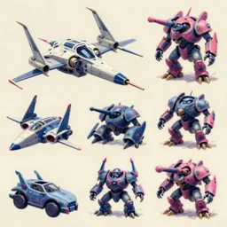 game asset of star wars starfighter and vehicles infused with zerg hydralisk, in gouache detailed paintings, props, stylized, 2 d sprites, kitbash, arcane, overwatch, blue and pink color scheme, 8 k, close up