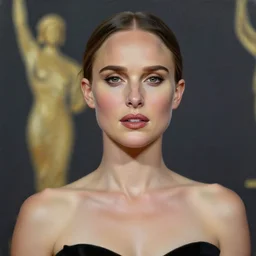 portrait of nathalie portman dressed by alexander mcqueen | detailed oil painting, hyperrealistic, intrincate, elegant | cinematic lighting, award - winning | by roberto ferri, gustav klimt, william waterhouse and tom bagshaw | trending on artstation, cgsociety, official art, octane.