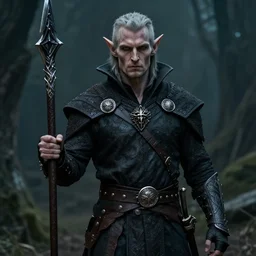 photograph of a dark elf man as in the d & d books by ra salvatore